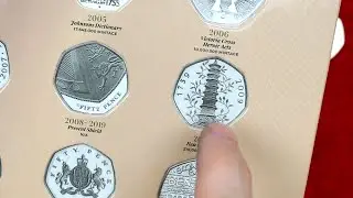 Новая книга для удовольствия!!! Сумка для охоты за памятными монетами, 250 фунтов стерлингов, 50 пенсов, № 52 [Книга 3]