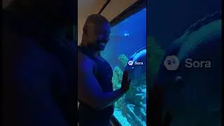@BurtBronx makes friends either a fish, telepathically. #fishtanklive #samhyde #burtbronx #mde