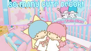 SO MANY NEW CUTE DECOR! | Little Twin Stars Blueprint 001 | Roblox My Hello Kitty Cafe | Riivv3r