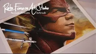 Painting Flash Barry Alen - Airbrush Flash Barry Allen
