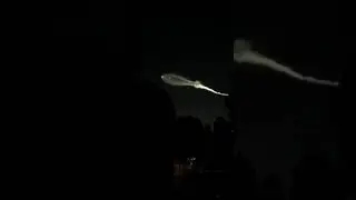 SpaceX rocket launch - view from Los Angeles