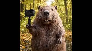 BEAVER hanging out in the Woods #ai #vlog