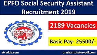 EPFO SSA 2019 Notification: Salary, Exam Pattern, Exam Dates, Syllabus || #EPFOSSA ||