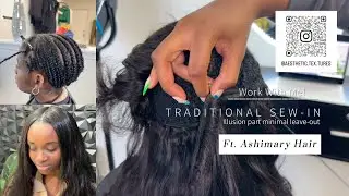 Lace Closure Sewin Behind Hairline || Ft Ashimary Hair