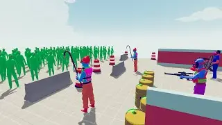 Zombie 100 Units vs Army Soldier - Totally Accurate Battle Simulator TABS
