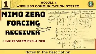 MIMO Zero Forcing Receiver Problem Explained | 7th Sem WCS 22 Scheme
