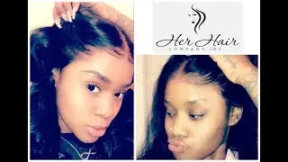 Her Hair Company Brazilian Wavy + How To Make A Frontal Wig (Mini Tutorial)