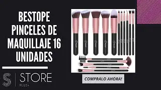 🛒Bestope Pinceles de maquillaje 16 unidades | Store Plus Tv🛍️