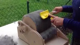 Máquina cardadora para lana top