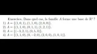 Exercice: Bases de R^3