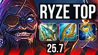 RYZE vs DARIUS (TOP) | 7/2/4 | KR Master | 25.7