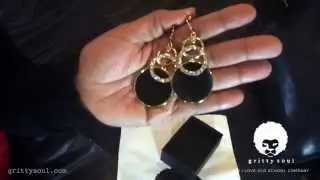 Triple Ring Vinyl Drop Earring from Gritty Soul Apparel