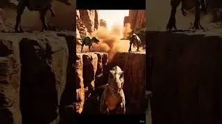Baby T-Rex Escapes Raptors Attack |Part 8#trex #raptor #dinosaur #dinosaursurvival #jurassic #shorts
