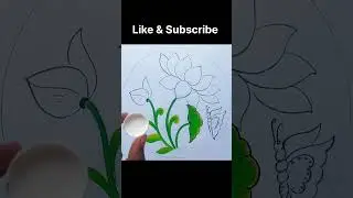 kamal ka phool kaise paint karen, how to draw & pent lotus flower #kamal #lotus #art