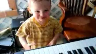 Ollie playing piano #3