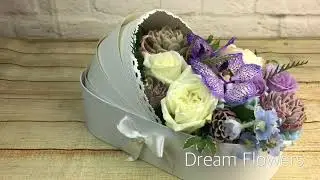 New Baby Boy. Baby Cradle Flower Arrangement