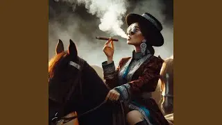 A confident woman smokes a cigar (Chinese)