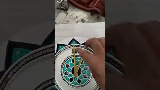 beautiful hand made lippan art clock #diy #homedecor #lippanart #clock #viral #shorts #mudart