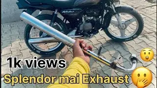 Splendor mai exhaust silencer modified full heavy sound | Aniket Ghangas|