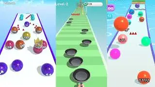 2048 | Pizza Stack 3D Mixed vs Ball Run 2048 Satisfying all levels gameplay #cutiepie22yt