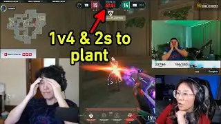Valorant Pros/Streamers React to INSANE TTR Rossy 1v4 CLUTCH against DSG