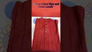 Sweven premium Maroon striped High neck casual sweater for men from Flipkart #youtubeshorts #winter