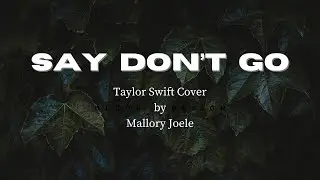 Say Don&rsquo;t Go - (Taylor Swift cover)