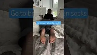 go to bed with nylon socks #shorts #foot #feet #toes #socks #nylon #toesocks #nylonfeet #nylonsocks