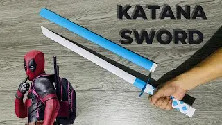 Как сделать катану из бумаги, похожую на меч, который использует Deadpool — Origami DIY #11