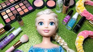 Frozen Elsa Skincare + Makeup Makeover ASMR 💄✨ Relaxing Toy Sounds