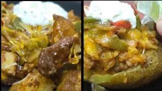 Two Fajita Potato Dinners: One Cook