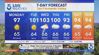 Hot temps, thunderstorms highlight Southern California forecast