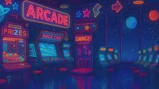 Starlight Arcade Lounge 🌌 | 6+ Hours of Futuristic Lo-Fi Beats for Focus, Chill & Night Vibes