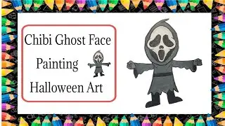 Chibi Ghost Face Painting 👻💖 | Cute & Easy Halloween Art for Kids 🎃✨