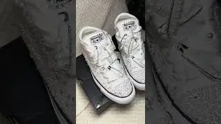 First try at Custom Wedding Sneakers. How did I do? #wedding #weddingsneakers #crafting #diyshoes