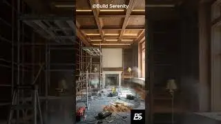 From Empty Room to Luxury Heritage Library &mdash; Mind-Blowing Transformation! #BuildSerenity #shortsfeed