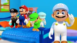 Five Little Super Mario Bros Jumping On The Bed Nursery Rhymes & Kids Songs | Binggo Channel