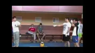 Russian junior judo team. Special power training