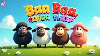 Baa Baa Color Sheep | Learn Colors & Fun Animated Kids Song | Nursery Rhyme #cartoon #kidssongs