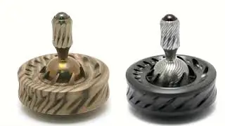 BilletSPIN Vanguard Precision Spinning Top - Treated Mokume/Ti and Zirc/Twist Dammy Combos