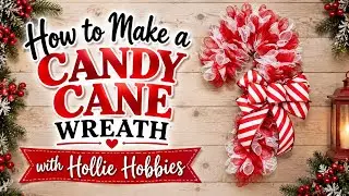 Dollar Tree Candy Cane Wreath/ How To Make a Candy Cane Wreath/ How To Make a Christmas Wreath/ DIY