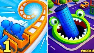 🎢🏃🕳️ Runner Coaster X Hole.io &ndash; Ride, Run & Swallow! 😱🔥