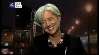 Christine Lagarde thinks she's on the BBC (C4 News, 03.12.09)