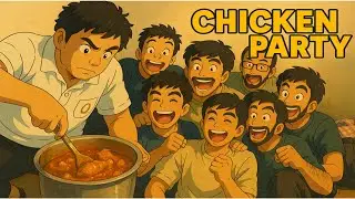 Chicken Party With College Friends 🤩🍗   #party #chicken