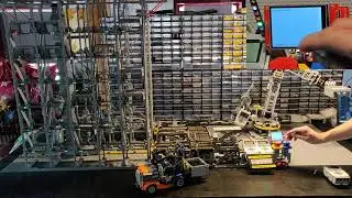 LEGO warehouse and robot arm with ESP32 GUI / HMI