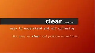 clear , Meaning of clear , Definition of clear , Pronunciation of clear
