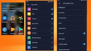 How to hide apps in yunique 2 plus mobile