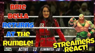 Streamers React! Brie Bella returns at the Royal Rumble!! #wwe #royalrumble  #wrestling