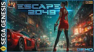 ✅ ESCAPE 2049: NOVO JOGO PARA MEGADRIVE | SEGA GENESIS (DEMO GAMEPLAY) 4K 60FPS 🔴