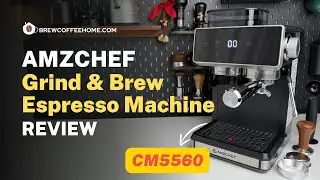Обзор эспрессо-машины AMZCHEF CM5560 | Доступная домашняя эспрессо-машина со встроенной кофемолкой